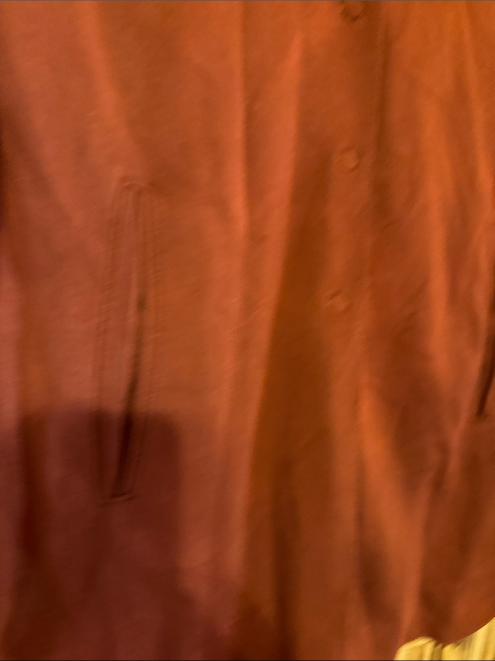 Rust-Red Button-Front Long Blazer - Picture 3 of 5